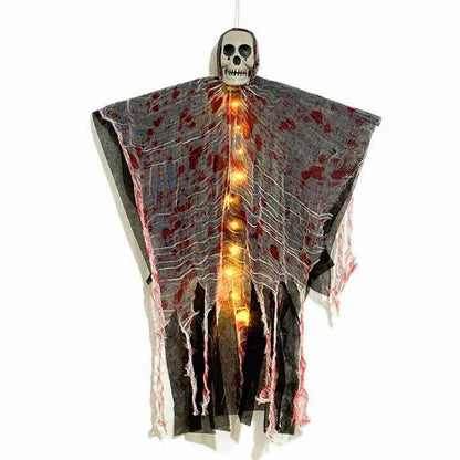 Halloween Dekoration Blutgefärbter leuchtender Totenkopf zum Aufhängen von Geistern im Freien