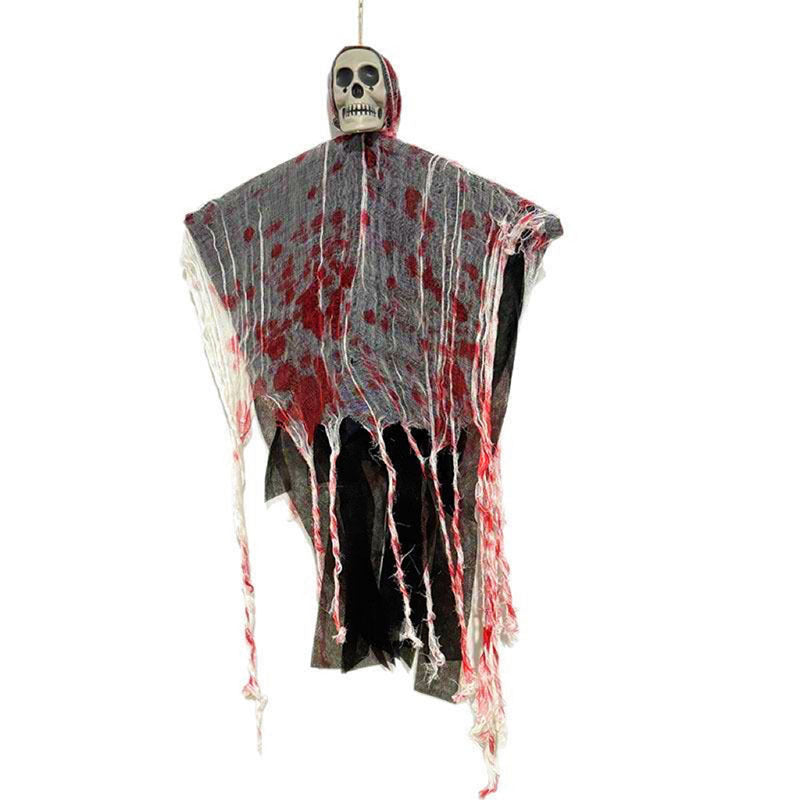 Halloween Dekoration Blutgefärbter leuchtender Totenkopf zum Aufhängen von Geistern im Freien