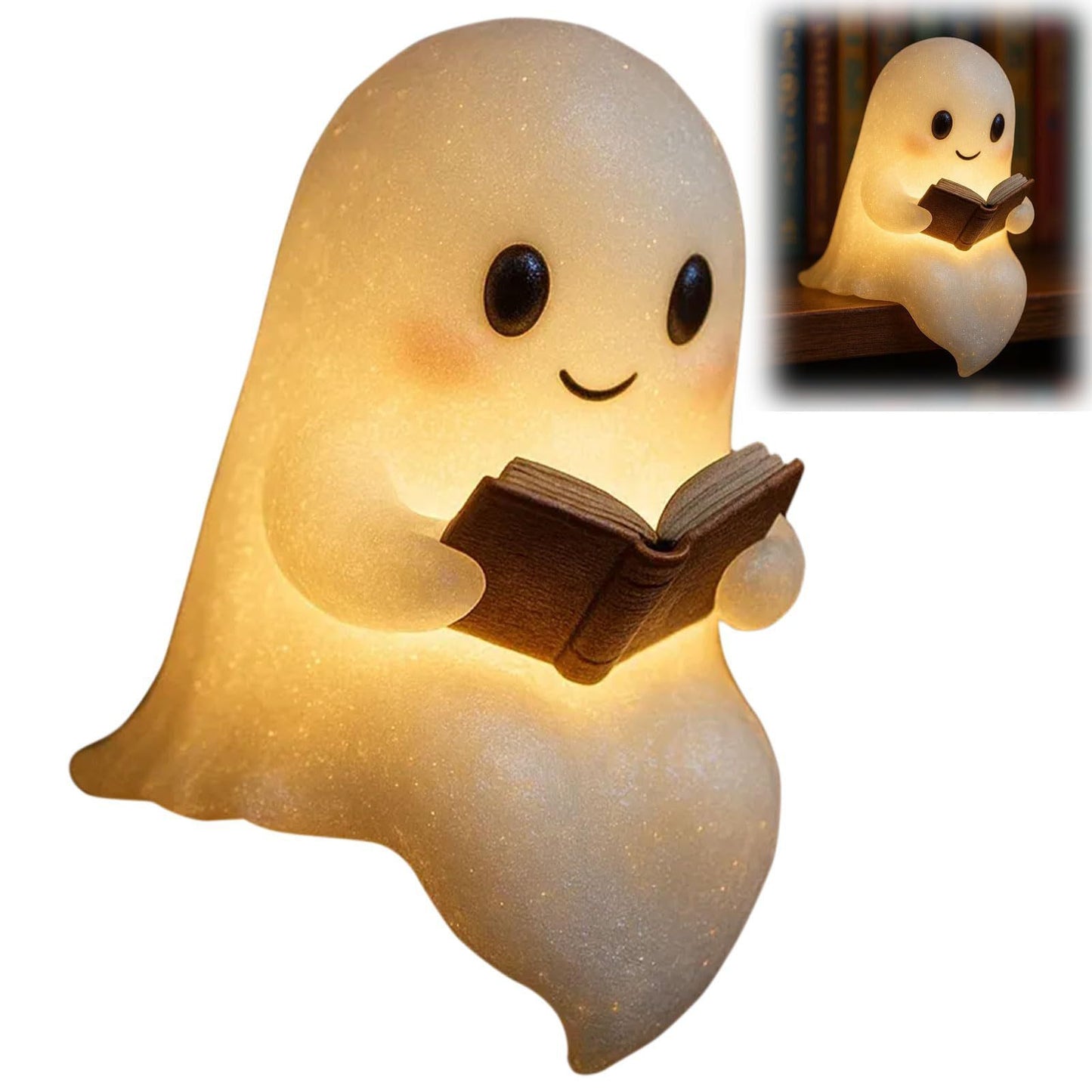 Niedliches LED-Geister-Nachtlicht, Kinder-Nachtlicht, Geschenk, Nachttisch-Schlaflampe, Halloween-Dekoration, schöne Geisterlampe, warmes Licht