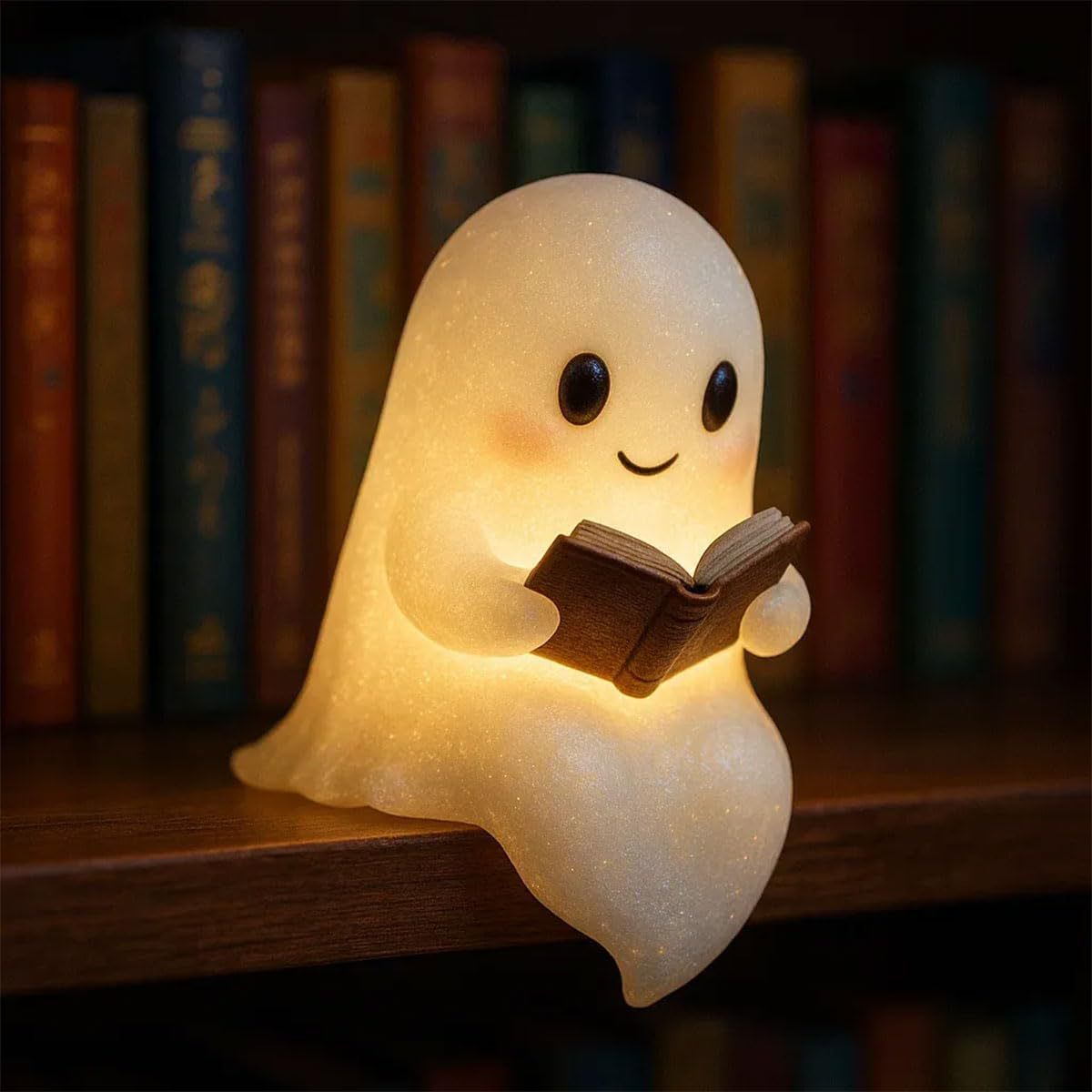Niedliches LED-Geister-Nachtlicht, Kinder-Nachtlicht, Geschenk, Nachttisch-Schlaflampe, Halloween-Dekoration, schöne Geisterlampe, warmes Licht