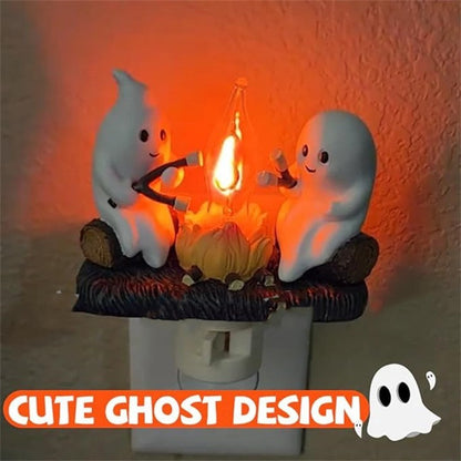 Halloween Geister Lagerfeuer Nachtlicht